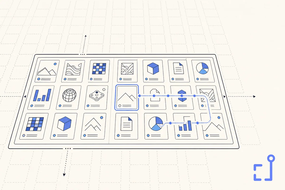 A grid that holds a hundred thousand assets and still answers the keyboard